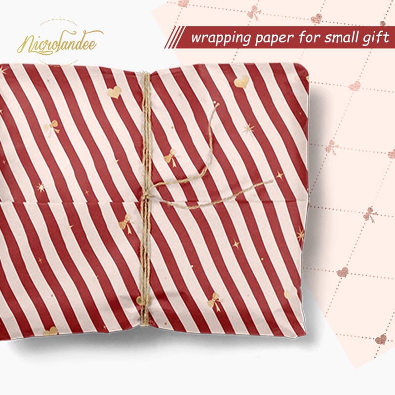 Nicrolandee 24 Sheets Valentine's Day Wrapping Tissue Paper, Pink Red Gift Wrap Paper with Foil Gold Heart Dots for Birthday, Mother's Day, Father's Day, Wedding Gift Packing, 15 x 20 Inch - Image 5