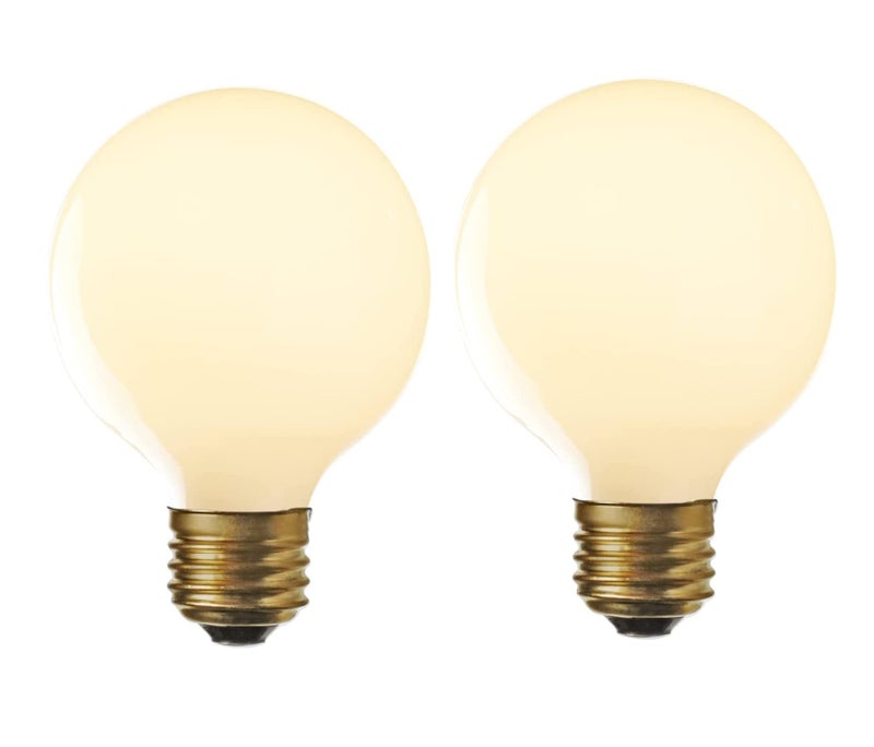 CITRA G80 E26/27 Frosted Glass LED Bulb - 4.5W COB LED Filament Edison Globe Light Bulb for Makeup Mirror Vanity Bathroom Dressing Room Home Warm White 3000K (2-Pack) - Image 1