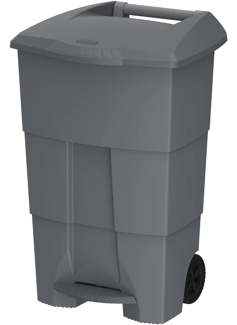 Cosmoplast Cosmoplast 125L Step-on Waste Bin with Pedal & Wheels  - Image 2