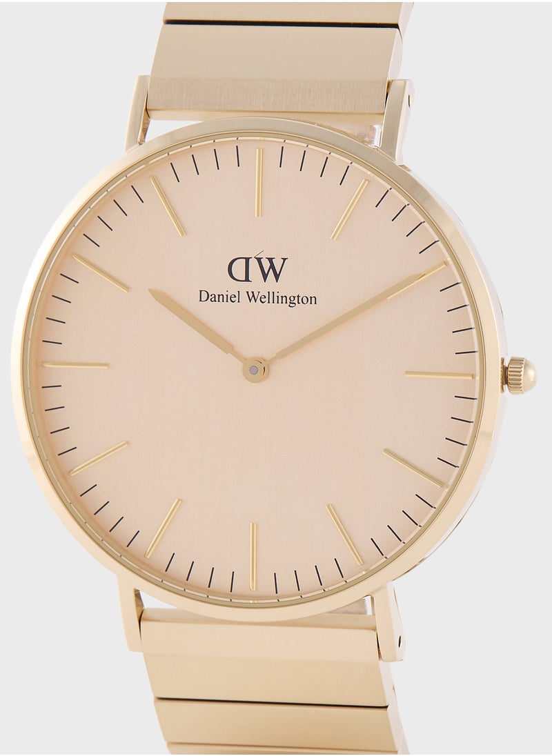 DANIEL WELLINGTON Classic 40mm Piano Gold Watch  - Image 2