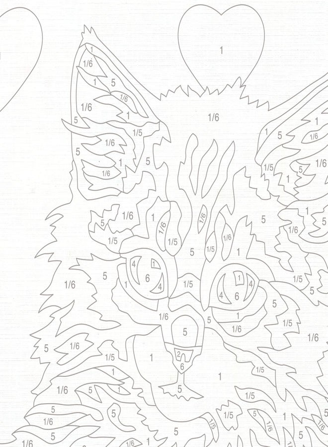 Dimensions PaintWorks Kitten Tea Cup Beginner's Paint by Number Kit, 8" x 10", Multicolor 8 Pieces - Image 5