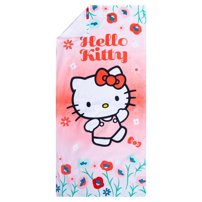 Franco Kids Super Soft Cotton Beach Towel, 58 in x 28 in, Hello Kitty - Image 5