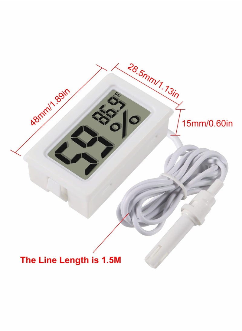 Generic - Mini Digital Thermometer Hygrometer with Probe, LCD Display for Temperature and Humidity Measurement, 2-Pack - Image 1
