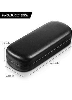 FIRSTAR Hard Shell Glasses Case, Pocket Size Eyeglasses Case, Sunglasses Case for Men Women Student (Black)  - Image 2