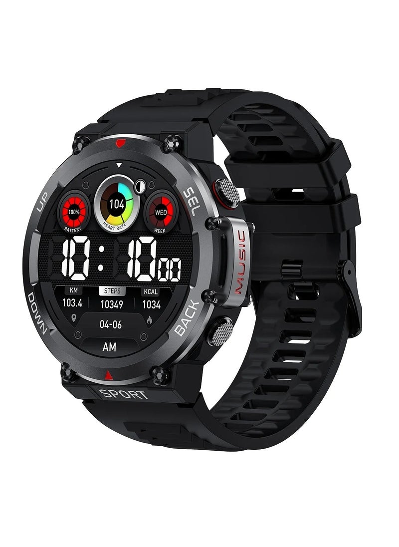 Lemfo - Rugged Smart Watch, 1.39" HD Amoled Display Smart Watch, Ip68 Waterproof AI Voice Assistant Smart Wrist Watch With NFC Control, Smart Sports Health Watch With Multiple Sports Mode, (1pc, VIP Black) - Image 1