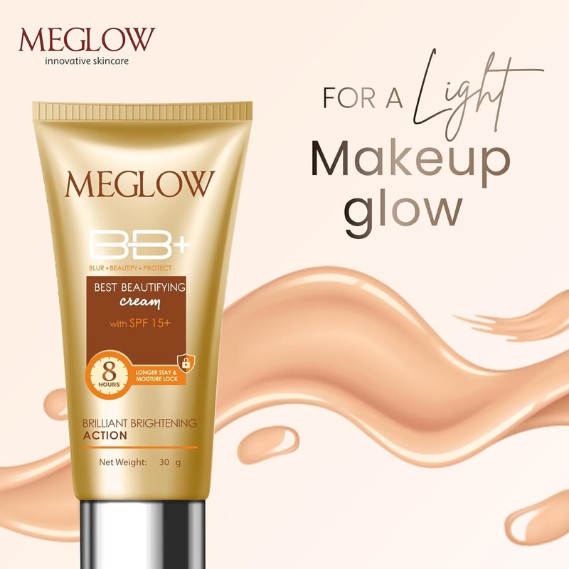 MEGLOW Meglow Skincare Combo Pack of 2  Meglow ProCare Day Defense Sunscreen lotion withSPF 30 PA with Meglow BB Cream  Sun Protection  Everyday Makeup Look  For All Skin Types - Image 3