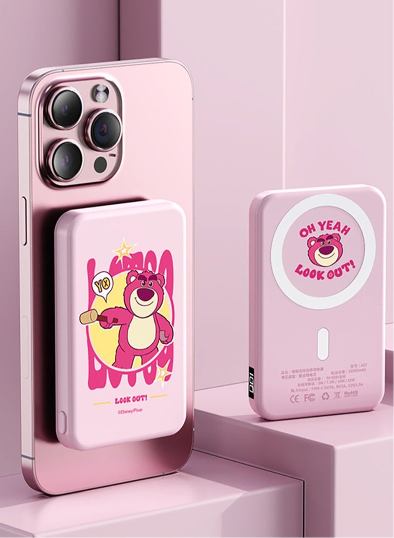 ديزني باور بانك ديزني 10000 مللي أمبير في الساعة فائق النحافة، شحن مغناطيسي لاسلكي، صغير الحجم وقابل للحمل، شحن سريع بقوة 15 وات، ماج سيف - Image 4