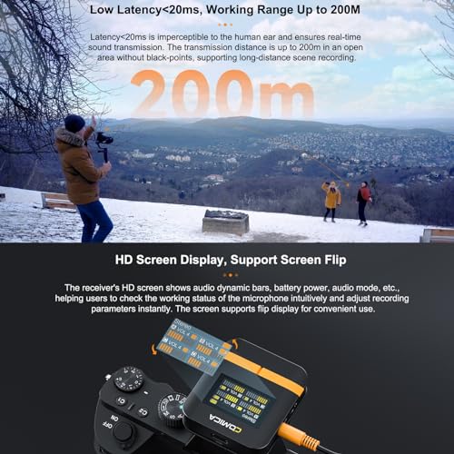 comica Vimo Q Four-Channel Mini Wireless Lavalier Microphone System with 4 Transmitters and 1 Receiver with Charging Case for Phone Video Recording Interview Youtubers Vloggers - Image 5