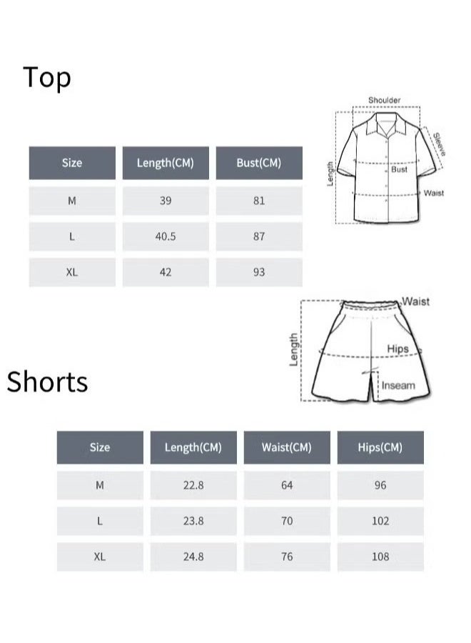 PINKSAMA Women's Pajama Set Soft and Beautiful 2-Piece Shorts Set, Love Shaped Printed Pajama Set, Comfortable and Loose Pajamas - Image 3