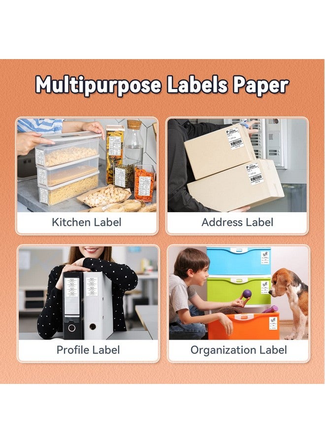 فوميمو ورق ملصقات حرارية Phomemo، متعدد الأغراض، لاصق ذاتي، لآلات صنع الملصقات M110، M220، M120، M200، M221، M150، M250، ملصقات Phomemo الأصلية 1.96 × 2.75 بوصة (50 × 70 مم)، أسود على أبيض - Image 5