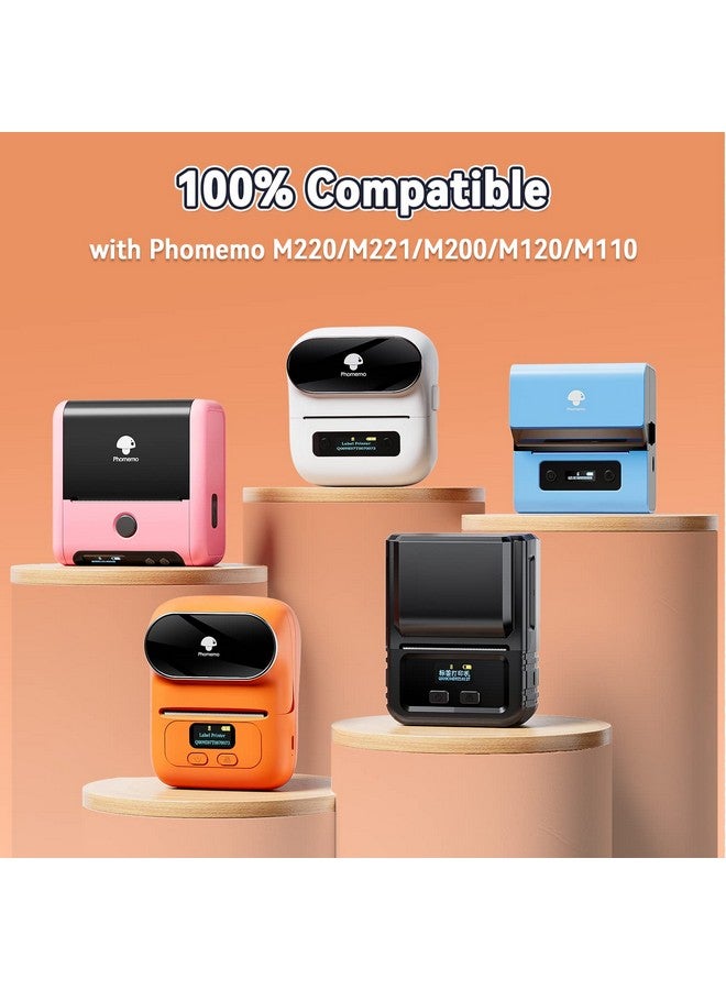 فوميمو ورق ملصقات حرارية Phomemo، متعدد الأغراض، لاصق ذاتي، لآلات صنع الملصقات M110، M220، M120، M200، M221، M150، M250، ملصقات Phomemo الأصلية 1.96 × 2.75 بوصة (50 × 70 مم)، أسود على أبيض - Image 4