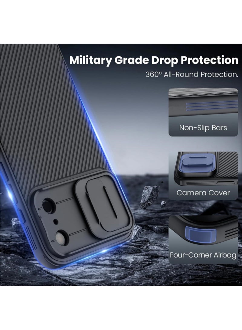 Aookay iPhone 17 Pro Max Case with Slide Camera Cover, Slim Fit Thin Polycarbonate Protective Shockproof Cover with Slide Camera Cover, Upgraded Case for iPhone 17 Pro Max (Black) - Image 4