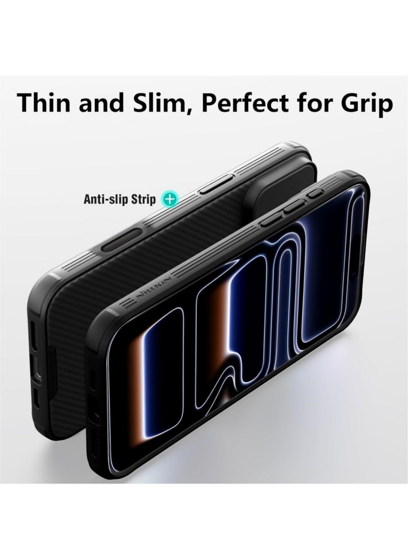 Aookay iPhone 17 Pro Max Case with Slide Camera Cover, Slim Fit Thin Polycarbonate Protective Shockproof Cover with Slide Camera Cover, Upgraded Case for iPhone 17 Pro Max (Black) - Image 5