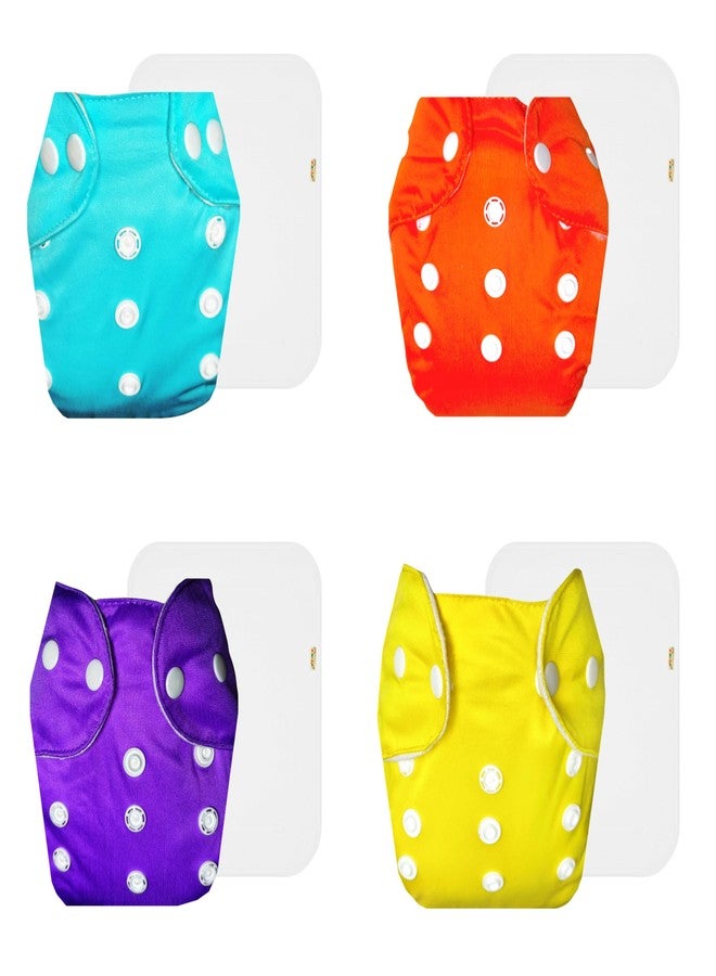 حفاضات دمبلدو لايت القماشية مع حشوة قطنية (عبوة من 4 قطع) | ملائمة تمامًا | قابلة لإعادة الاستخدام والغسل | أزرار كبس قابلة للتعديل | ضرورية للاستخدام اليومي | من 3 أشهر إلى سنتين | للجنسين - Image 1