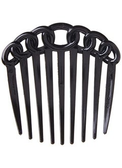 CARAVAN 9 Teeth Chain Like Design Black French Twist Comb 0.5 Ounce  - Image 4