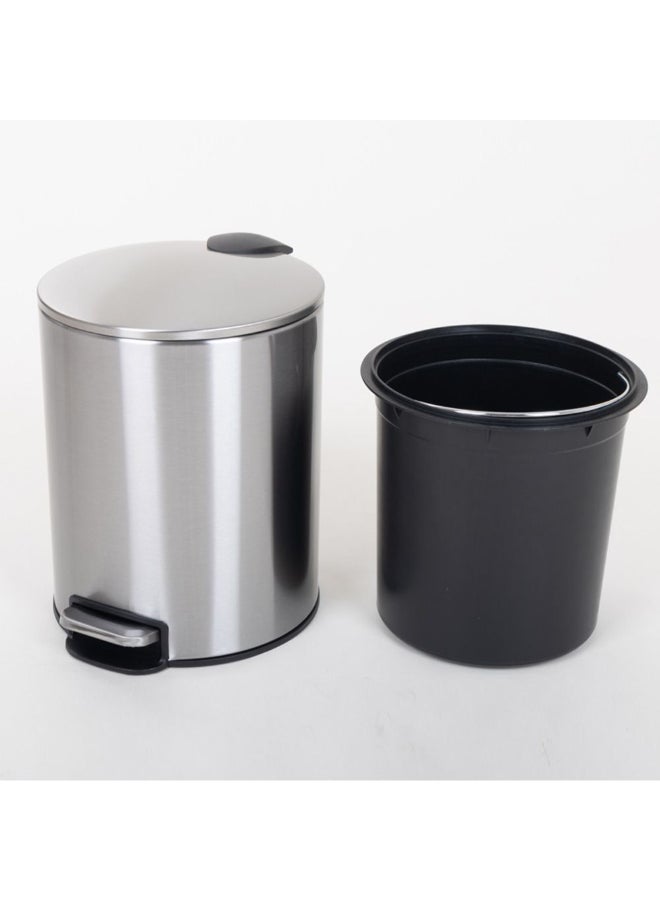 Zinnia 5L Stainless Steel Round Pedal Bin with Soft Close & Anti-Slip - Image 2