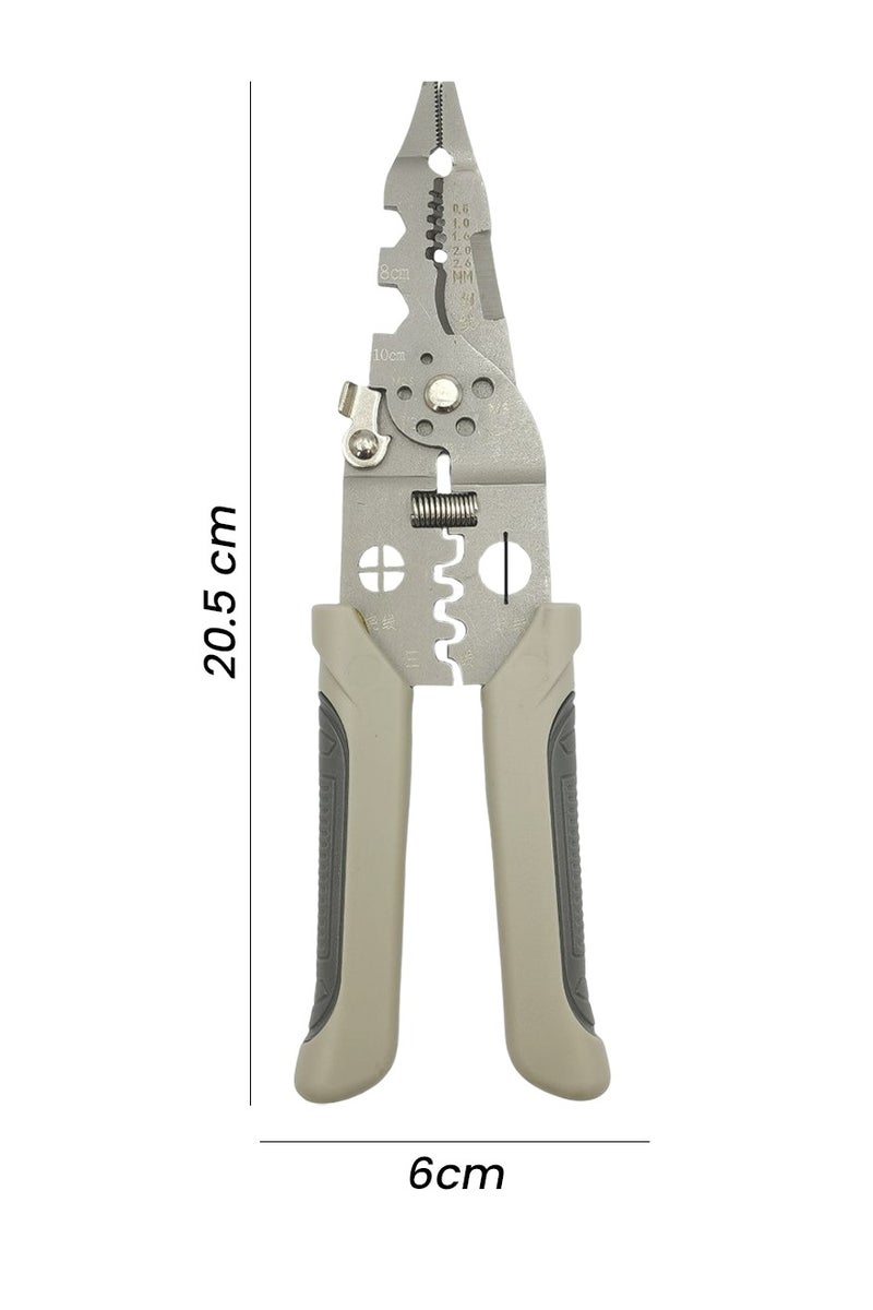 High-Grade Wire Stripper Tool, Multi-Function Pliers with Wire Stripping, Cutting, Crimping, and Looping Features, Rubber Coated Handles, Precision for Electrical Work - Image 1