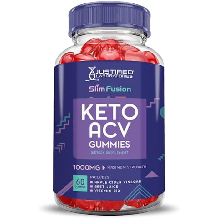 Justified Laboratories Slim Fusion Keto ACV Gummies Advanced 1000MG Slimfusion Keto Gummies Formula Apple Cider Vinegar Formulated with Pomegranate Beet Juice Powder B12 Vegan Non GMO 60 Gummys - Image 4