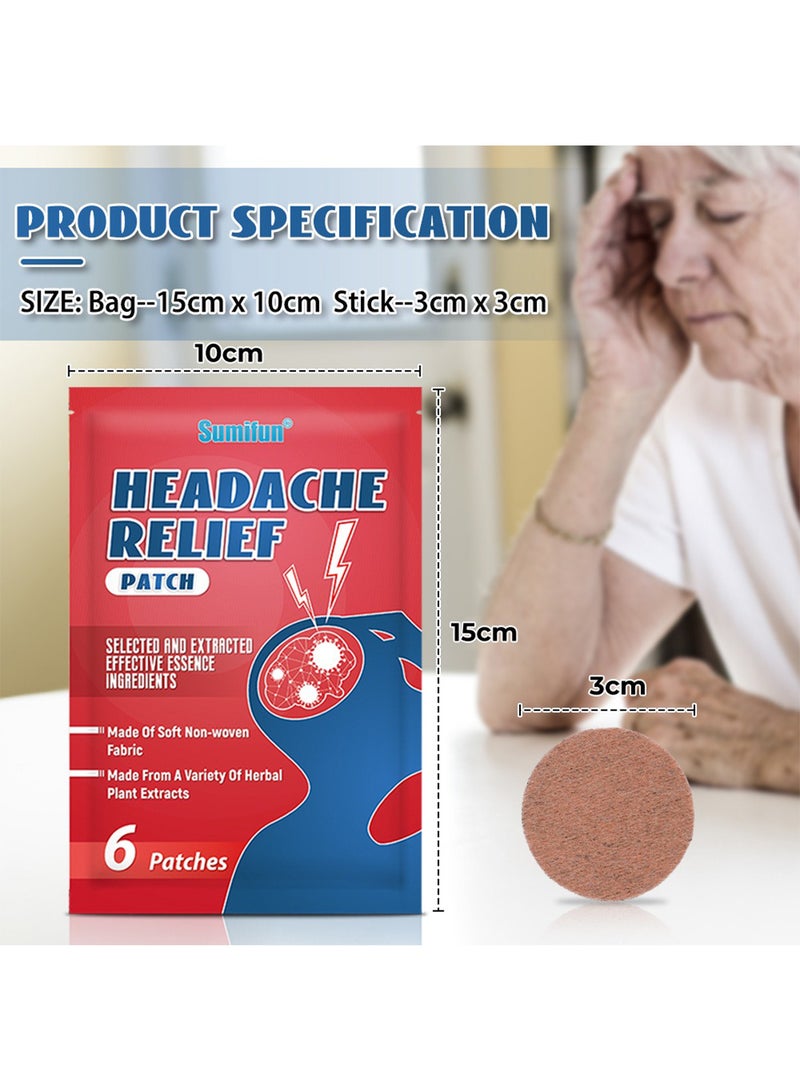 Sumifun Headache Relief Patch for Body, Acupoint Massage Patch, Soothe Headache Pain, Relieve Pain and Fatigue (6 Patches)  - Image 5