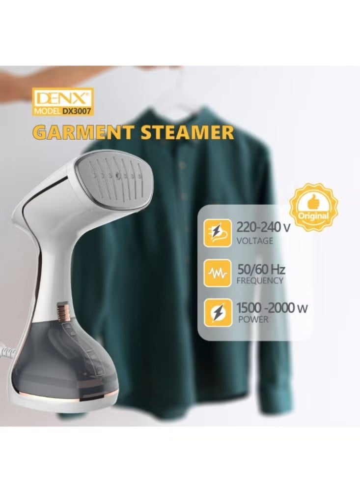ACLIX Handheld Garment Steamer DENX DX3007– 1500W–2000W Portable Clothes Steamer with 320ml Water Tank, Fast Heat-Up & Powerful Steam for Home & Travel - Image 4