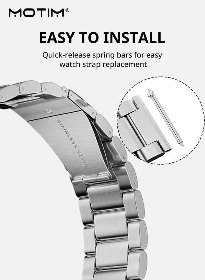 Motim Stainless Steel Apple Watch Band 49mm 46mm 45mm 44mm 42mm Women men, Sport Strap Replacement WristBands for iWatch SE SE2& Series 11/10/9/8/7/6/5/4 Ultra 2 - Image 5