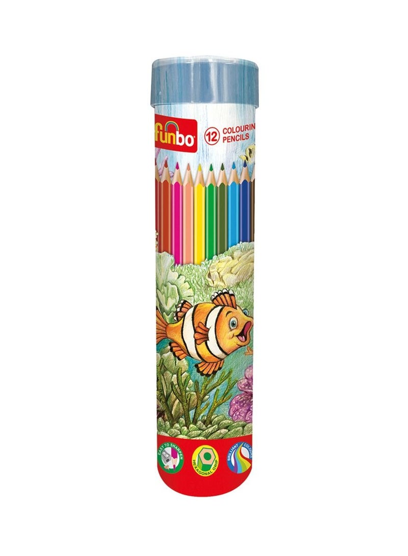 Funbo 12-Piece Colour Pencil Set Multicolour