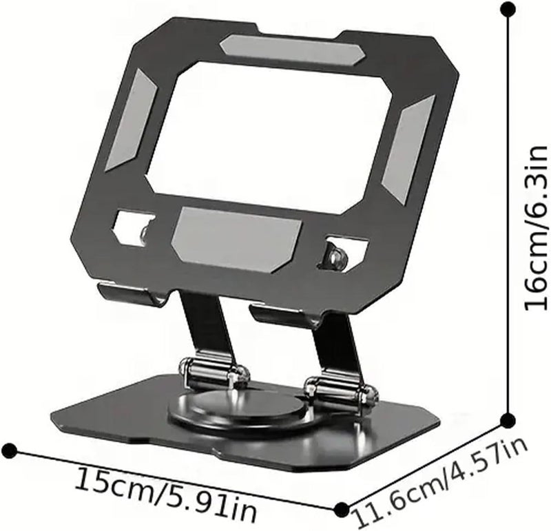 GadgetBite 360° Rotating Aluminium Tablet Stand, Multi-Angle Adjustable Holder, Desk Mount Compatible with iPad Pro/Air/Mini, Samsung Galaxy Tab, Lenovo Pad & More - Silver - Image 5