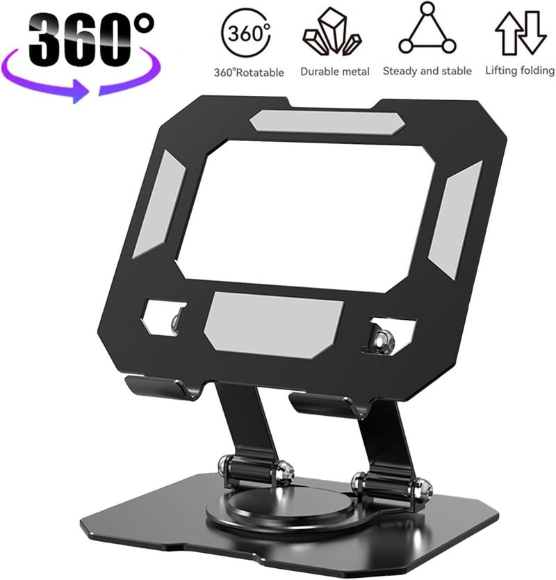 GadgetBite 360° Rotating Aluminium Tablet Stand, Multi-Angle Adjustable Holder, Desk Mount Compatible with iPad Pro/Air/Mini, Samsung Galaxy Tab, Lenovo Pad & More - Silver - Image 2