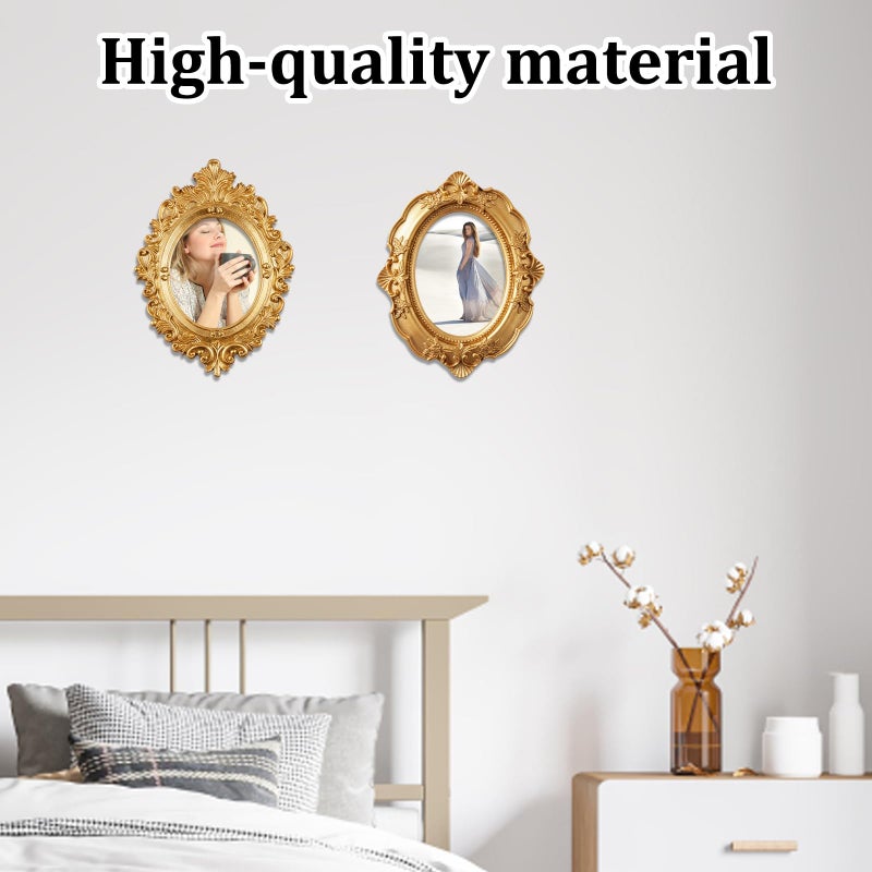 CZFSWT 4Pcs Vintage Mini Frames, Gold Mini Frames, Minis Frame for Gallery Wall Suitable for Gallery Walls, Jewelry Displays, Wedding Decorations, Photography Props - Image 4