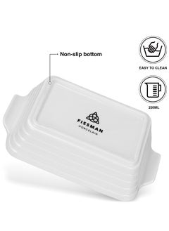 Fissman 3-Piece Rectangular Baking Dish 13x9x4.5cm/220ml Porcelain  - Image 3