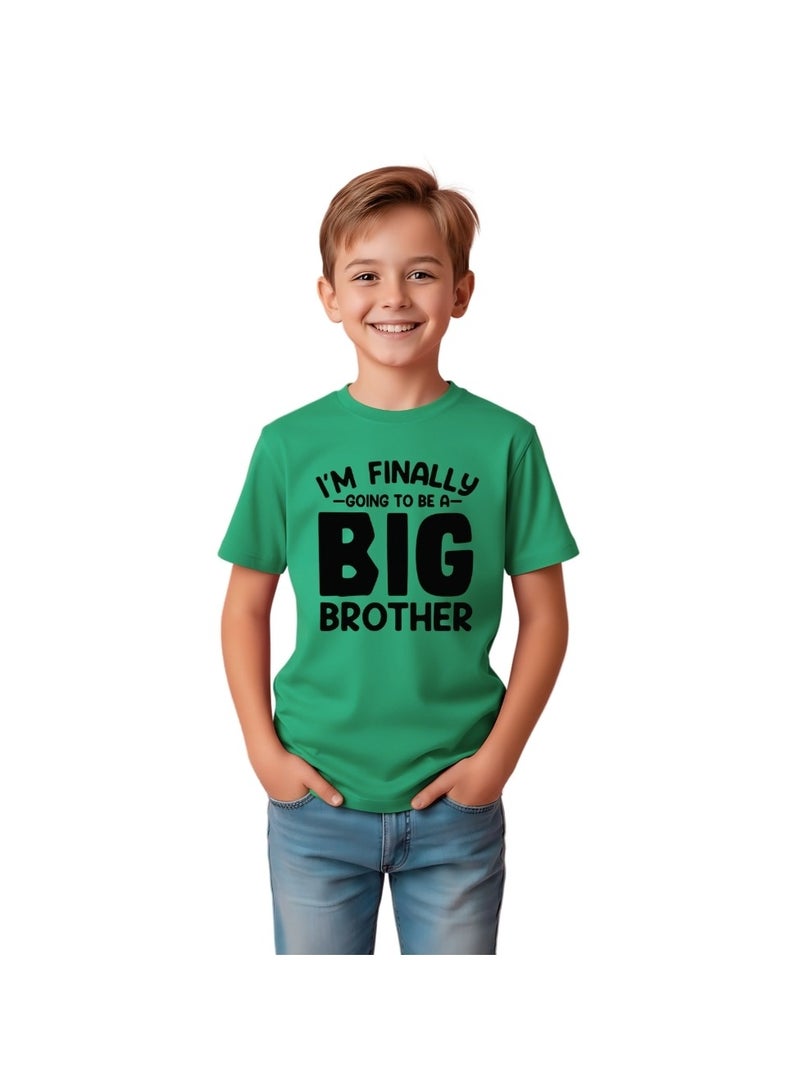 PRINTSHOP4ME Big Brother Kids Boys T-Shirt - Round Neck, Short Sleeve, Soft and Comfortable Tshirt - Big Brother Announcement Tee for Boys with Fun Big Brother Design - Image 1