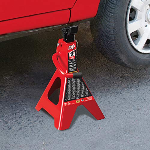 BIG RED T42002A Torin Steel Jack Stands: Double Locking, 2 Ton (4,000 lb) Capacity, Red, 1 Pair - Image 5
