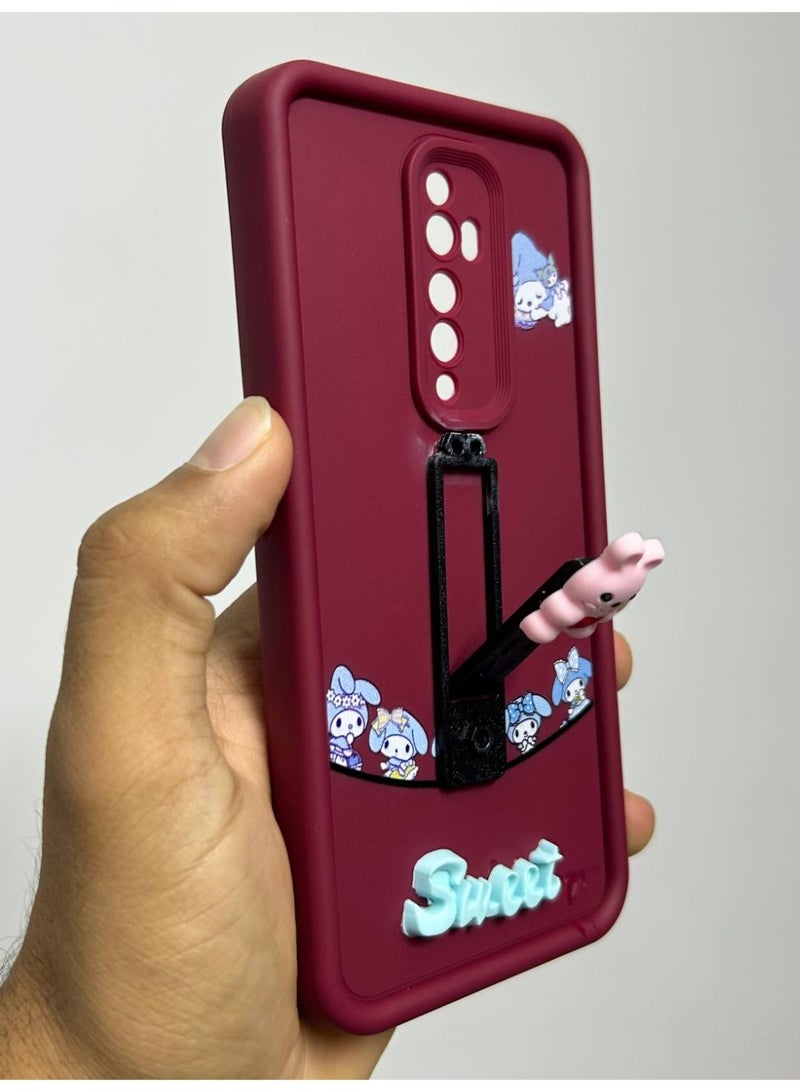 new cartoon-designed back cover with the word "Sweet" on it, compatible with the Oppo Reno 2F phone. - Image 1