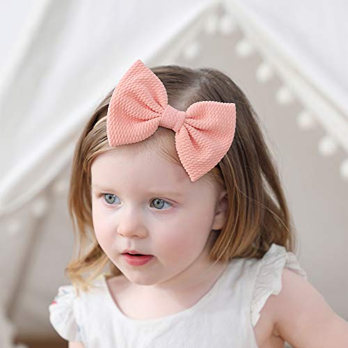 Toptim Baby Girl's Headbands and Bows for Newborn Infant Toddler Photographic Accessories (4.1“ Bows) - Image 4