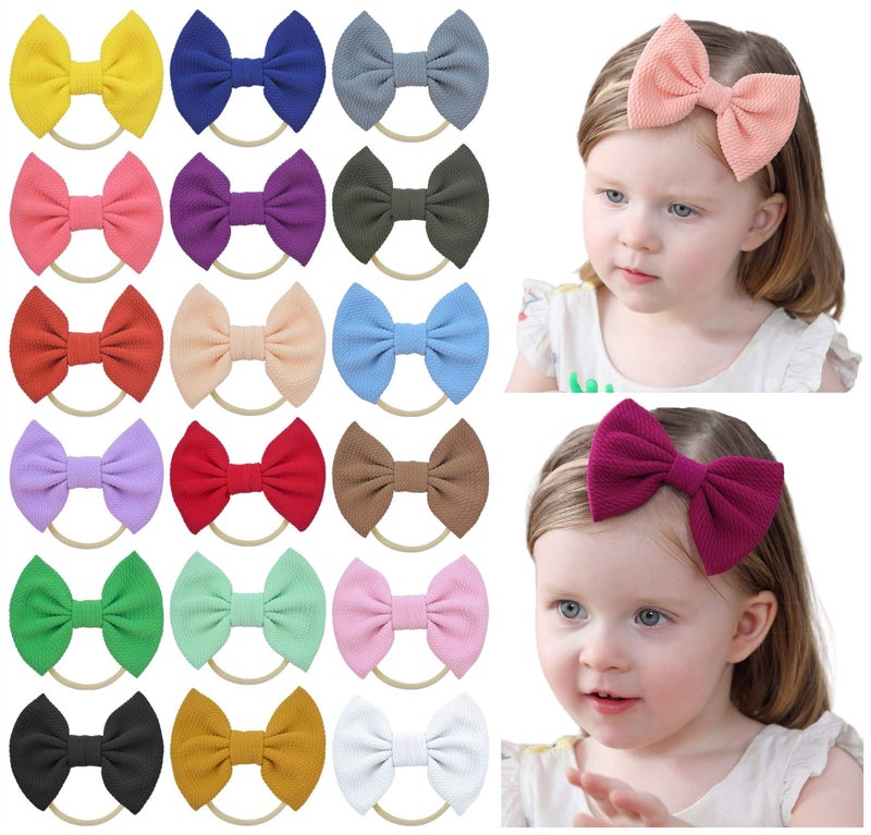 Toptim Baby Girl's Headbands and Bows for Newborn Infant Toddler Photographic Accessories (4.1“ Bows) - Image 2