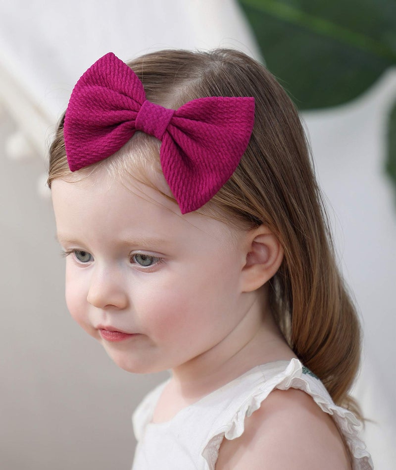 Toptim Baby Girl's Headbands and Bows for Newborn Infant Toddler Photographic Accessories (4.1“ Bows) - Image 5