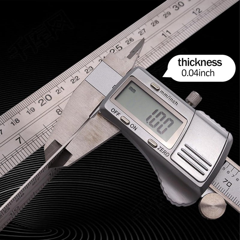 Oonkaf Stainless Steel Ruler Metal Ruler with Conversion Table, 12 Inch(30cm) + 8 Inch(20cm) + 6 Inch(15cm),Perfect Straight Edge for Easy Measurements (Heavy Duty 100% Stainless Steel) - Image 2