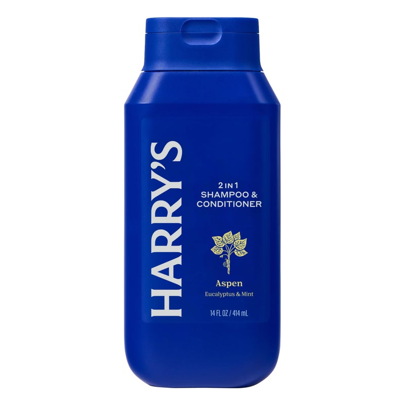 Harry's Men's 2 in 1 Shampoo and Conditioner for All Hair Types - Original Aspen Scent - (3 Pack) 14 fl oz - No Parabens or Sulfates - Image 2