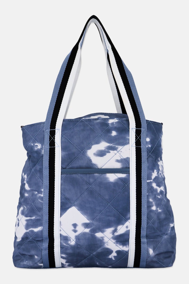 Sol and Selene Women Tie Dye Tote Bag 34 H x 42 L x 13 W cm, Storm Blue  - Image 3