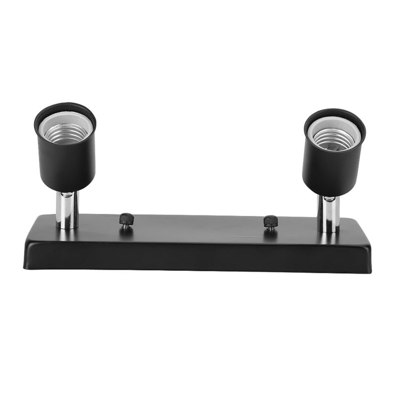 Elegant E27 Lamp Holder with Rectangular Turning Base DIY Accessories for Ceiling Wall LampBlack - Image 3