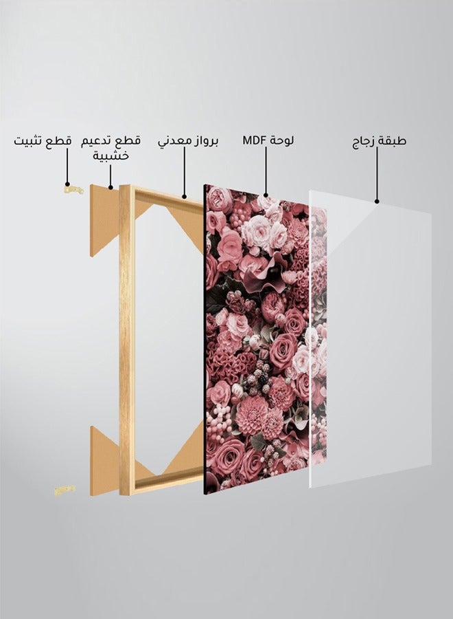 Marktna Decorative Wall Art Painting 120x80cm With an Abstract Design Brown Frame And a Transparent Acrylic Layer 0.5kg - Image 3