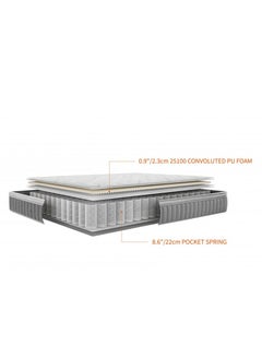 AMSA Royal mattress available in multiple sizes, separate pocket, 29 cm high - ideal support and superior comfort for a restful sleep, luxurious design and long-lasting durability  - Image 2