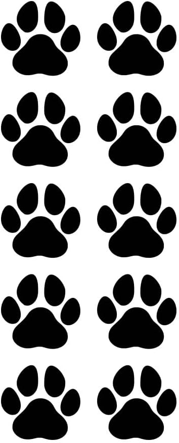 10 x paw prints TEMPORARY TATTOO pet lover long lasting waterproof