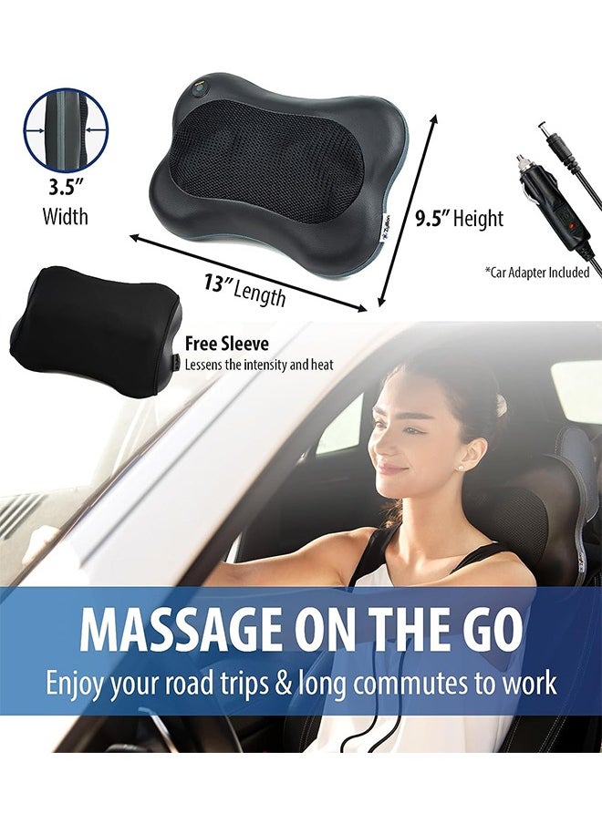Arabest Shiatsu Back and Neck Massager, 3D Kneading Deep Tissue Massage Pillow with Heat for Muscle Pain Relief, Chairs and Cars, Black  - Image 4