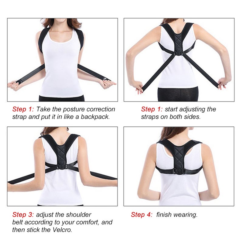 Back Brace Posture Corrector for Men and Women – Adjustable Upper Back Brace Posture Support for Clavicle – Neck and Shoulder Pain Relief, Increased Mobility - Image 3