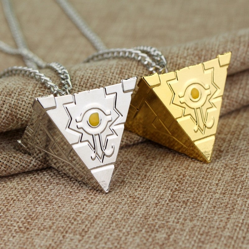 HC Yu-Gi-Oh! Metal Horus Eye Scepter Wisdom Wheel Building Blocks Pyramid Necklace Keychain - Image 3