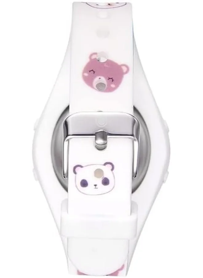ASTRO Astro Kids Watch, Digital Display and Polyurethane Strap - A23904-PPWW-BR, White