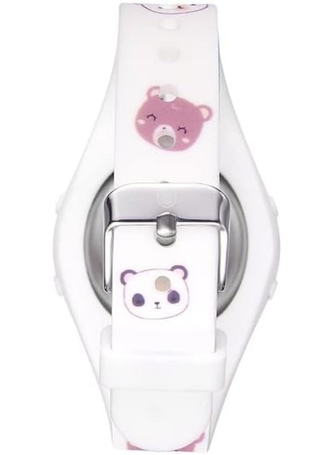 أسترو ساعة أسترو للأطفال، شاشة رقمية وسوار بولي يوريثان، أبيض - Image 3