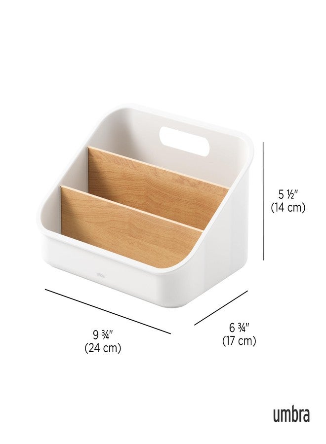 Umbra Bellwood Packet Organizer, Divided Tray for Pantry Ingredients and Other Small Items, Made of Durable Plastic and Wood, Natural/White - Image 3