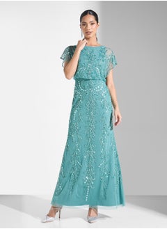 Adrianna Papell Embellished Sequin Maxi Dress  - Image 1